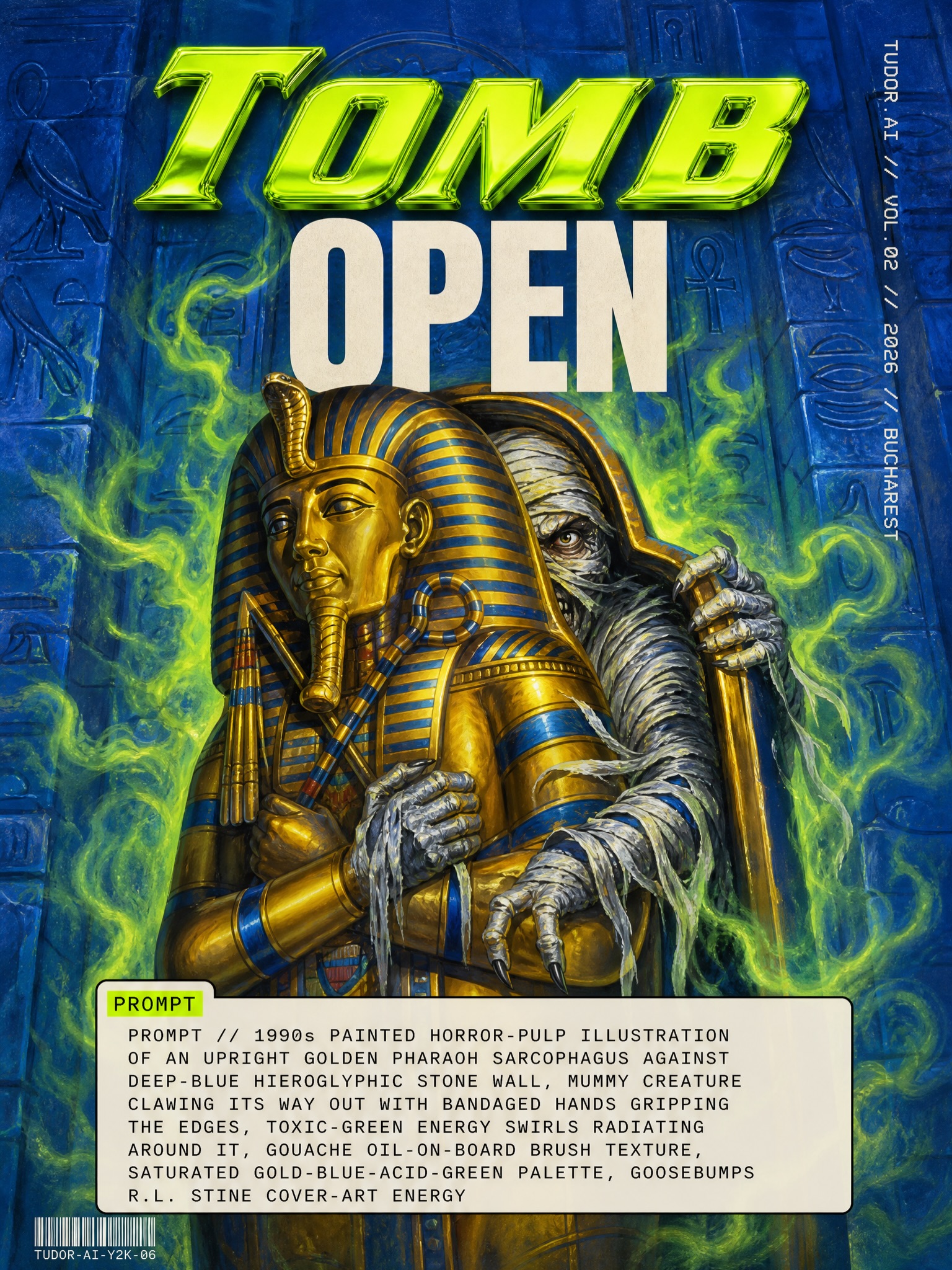 Horror pulp sarcophagus prompt slide