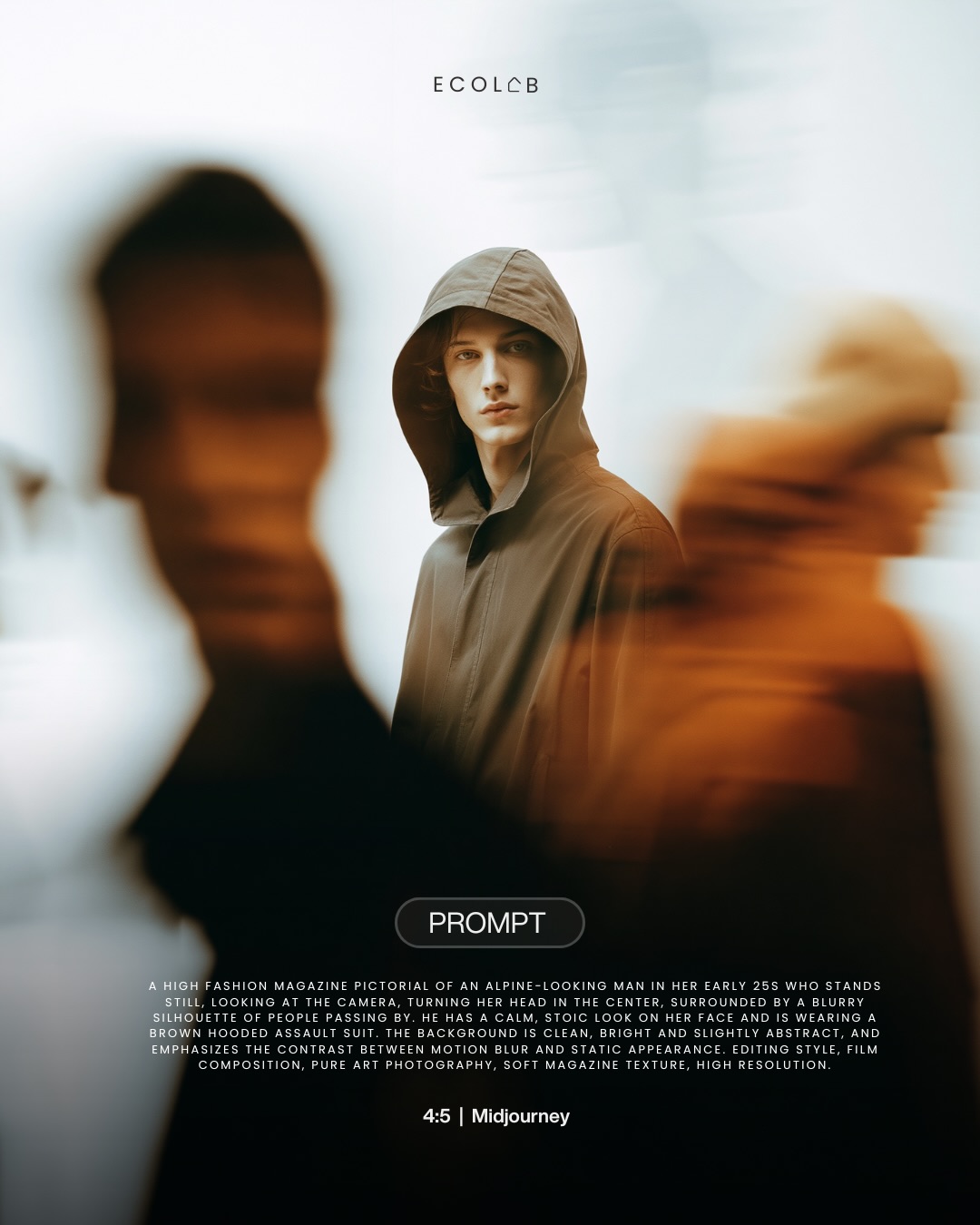 Editorial motion blur fashion prompt slide