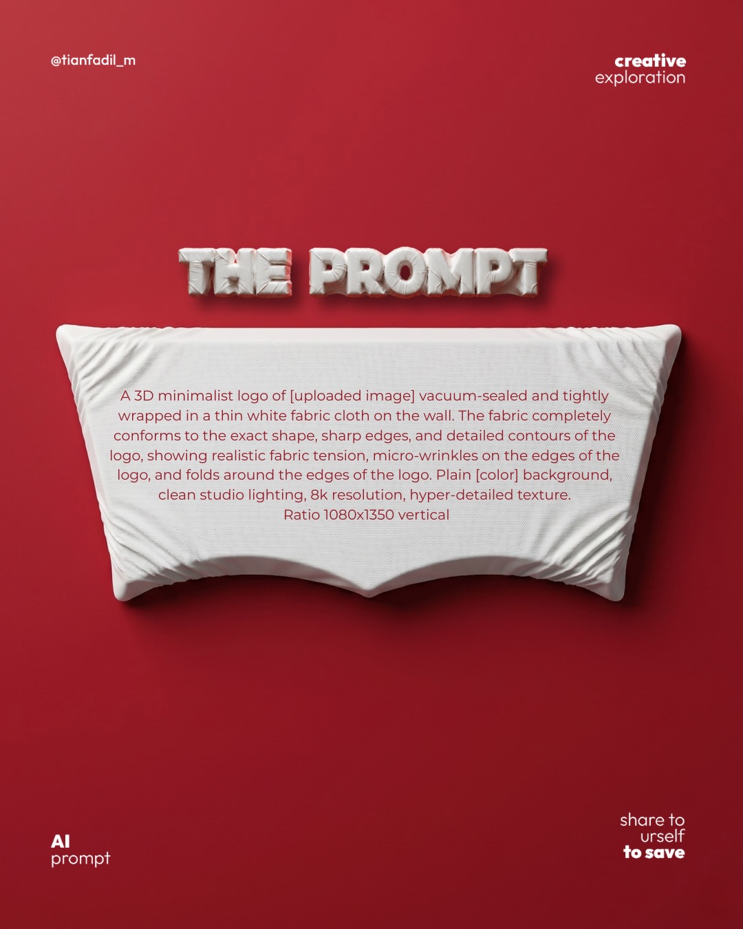 Vacuum fabric logo prompt slide