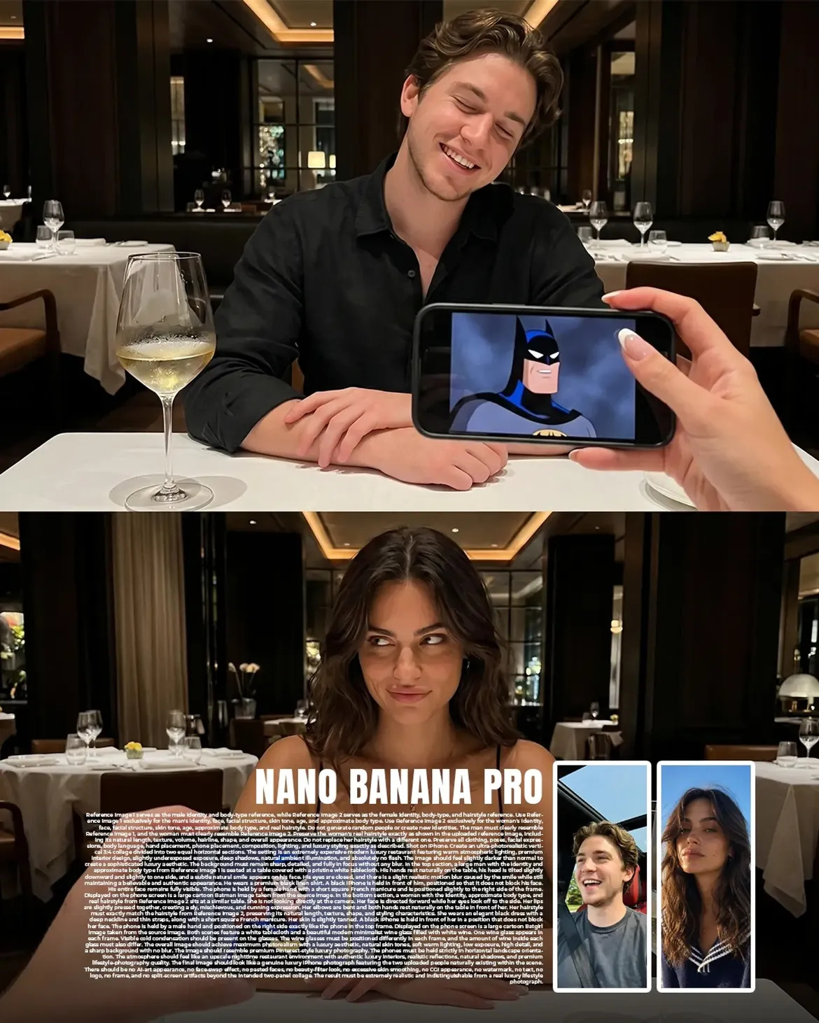 Restaurant phone composite prompt slide