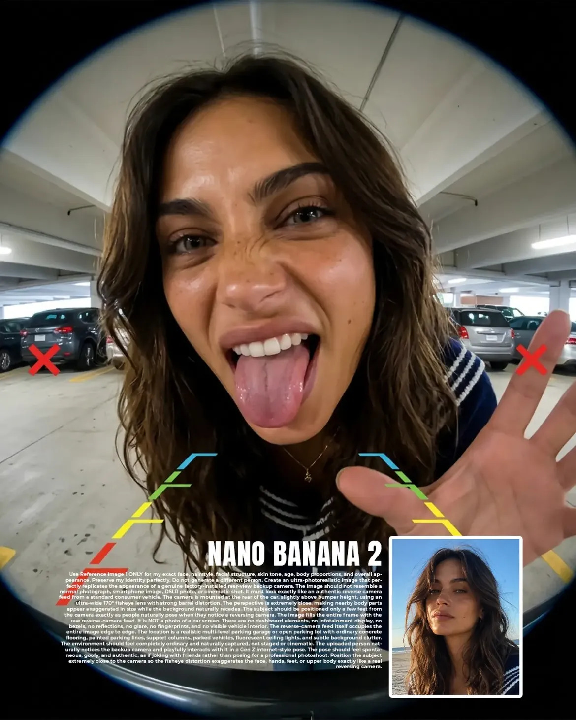 Reverse camera feed prompt slide