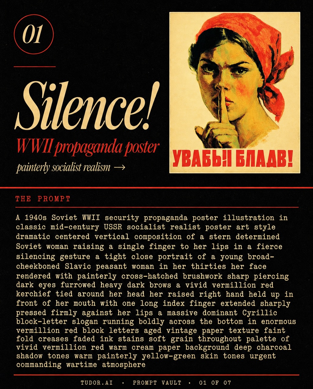 Soviet silence poster prompt slide