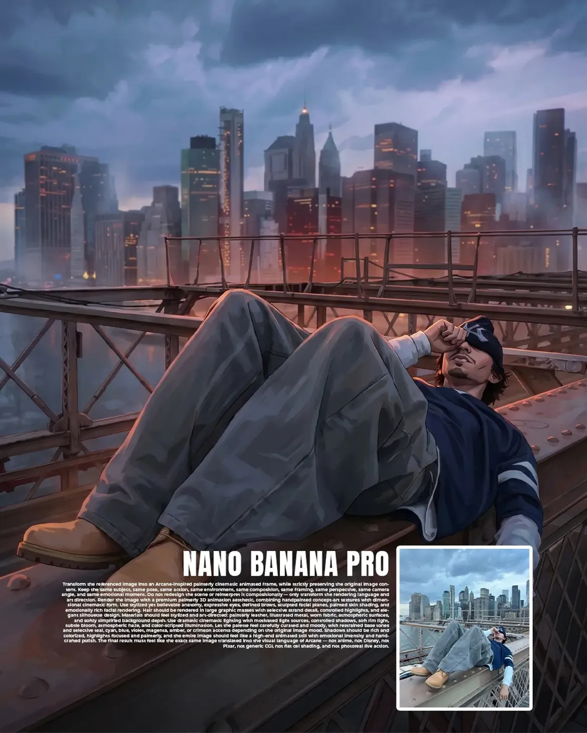 Painterly cinematic animation frame prompt slide