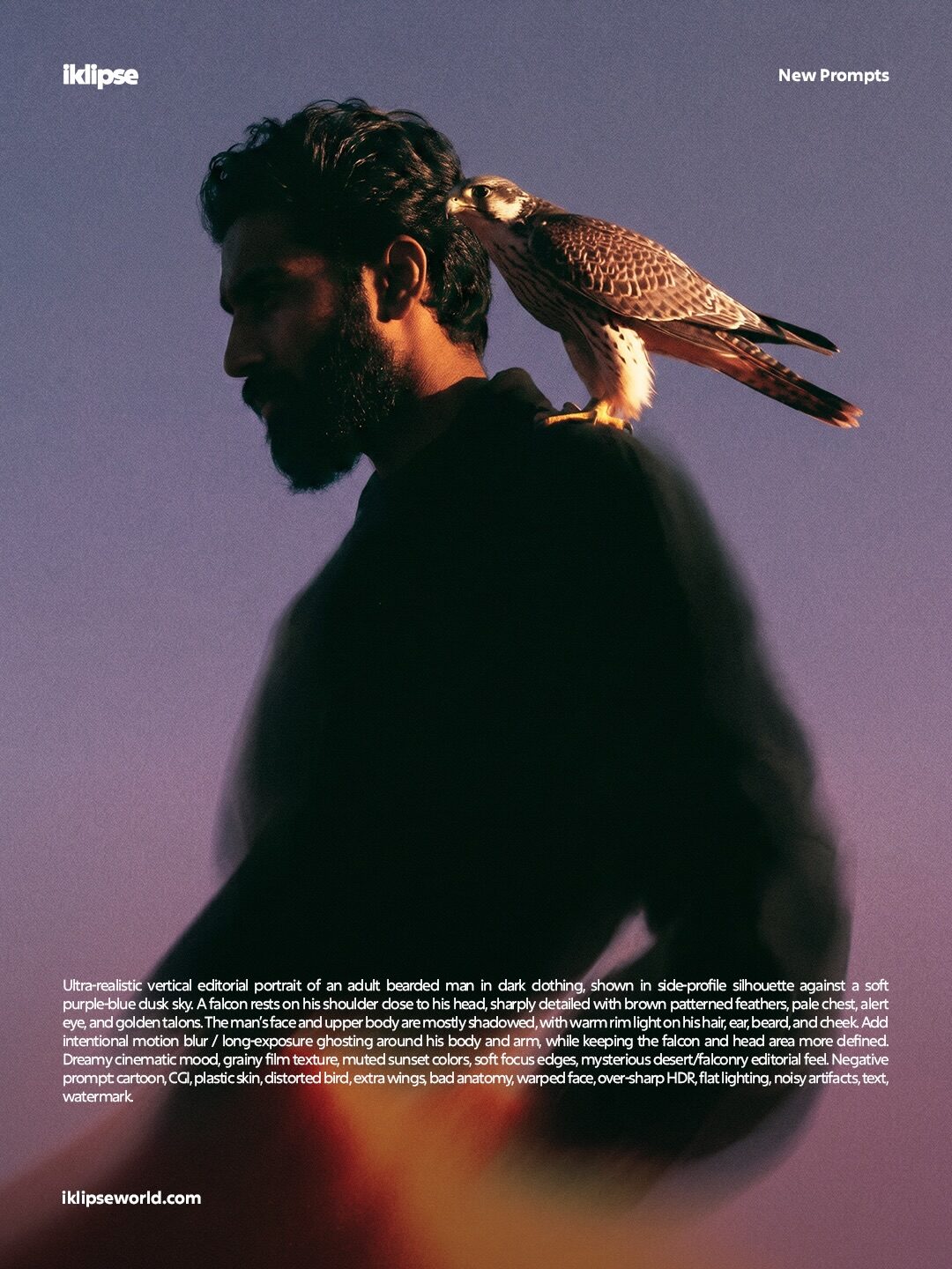 Falconry silhouette editorial prompt slide